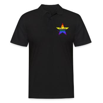 LGBTQ Pride Stern - Männer Poloshirt - Schwarz - Vorne - Kai (181cm)