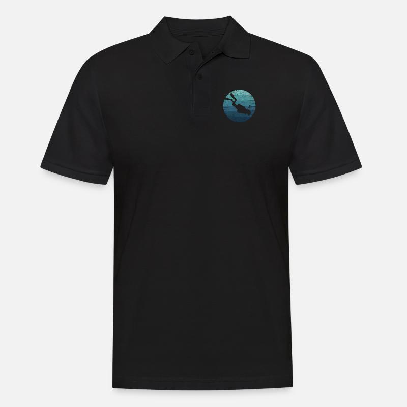 Palmes de plongée Lunettes de plongée Masque de plongée Diver Diver - Polo Homme - noir