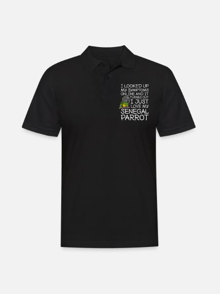Senegalpapagei Mohrenkopfpapagei Papagei Kawaii - Männer Poloshirt - Schwarz