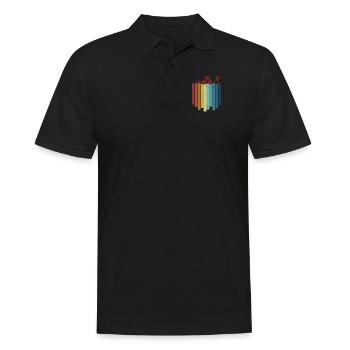 Retro Training Triathlon Bike Triathlete Pro - Men's Polo Shirt - black - Front - Kai (181cm)