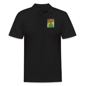 Ufo Conspiracy Außerirdischer - Männer Poloshirt - Schwarz - Vorne - Kai (181cm)
