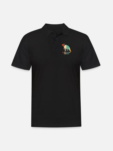 Retro Parasaurolophini Hadrosauridae Lover - Men's Polo Shirt - black