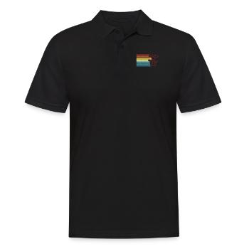 Retro Picking Foraging Identification Mushroom - Men's Polo Shirt - black - Front - Kai (181cm)