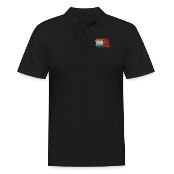 Retro Panda Bear Friend Ailuropoda Melanoleuca - Men's Polo Shirt - black - Front - Kai (181cm)
