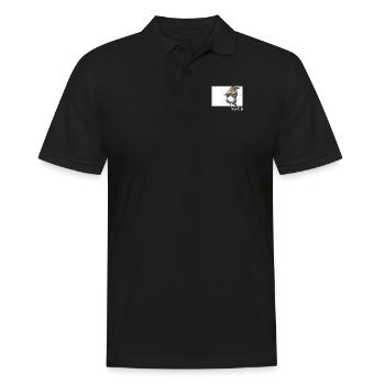 Panda Doodle Chinesischer Hanzi Pandabär Freund - Männer Poloshirt - Schwarz - Vorne - Kai (181cm)