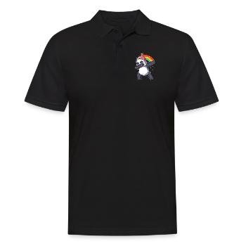 Dabbing Panda Panda Bear Friend Lover Giant Panda - Men's Polo Shirt - black - Front - Kai (181cm)