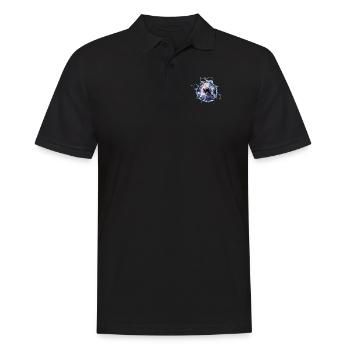 Taikonaut, Cosmonaut, Spaceship, Spaceman - Men's Polo Shirt - black - Front - Kai (181cm)