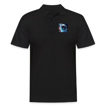 Spaceship, Taikonaut, Cosmonaut, Spaceman - Men's Polo Shirt - black - Front - Kai (181cm)