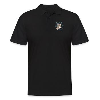 Bébé Tigre Grand Chat Roi Tigre Chat Sauvage - Polo Homme - noir - Devant - Kai (181cm)