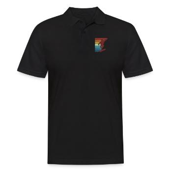 Retro Skater Girl Skaterboy Skatepark Skater - Polo Homme - noir - Devant - Kai (181cm)