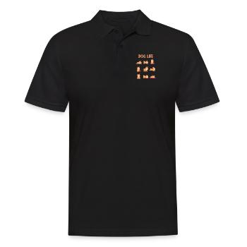 Dog Life Wauwau mâle Welsh Corgi à quatre pattes - Polo Homme - noir - Devant - Kai (181cm)