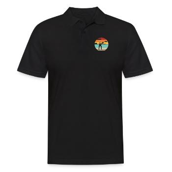 Retro Billardtisch Billiards Snooker - Männer Poloshirt - Schwarz - Vorne - Kai (181cm)