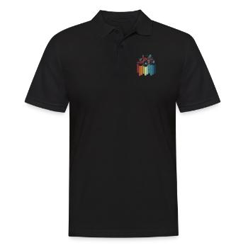 Retro Farmer Agriculture Agriculteur biologique Économiste agricole - Polo Homme - noir - Devant - Kai (181cm)