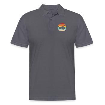Rétro Buffalo Bovinae Bison d’Amérique Amoureux Bison - Polo Homme - charbon - Devant - Nico (186cm)