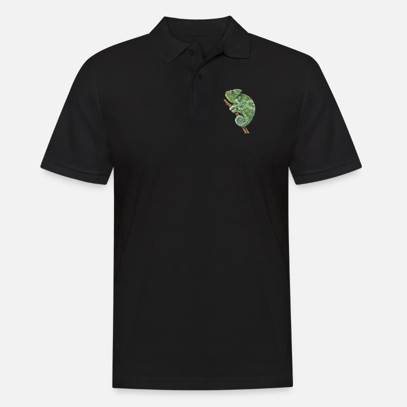 Panthère voilée Chamaeleonidae amant Caméléon - Polo Homme - noir