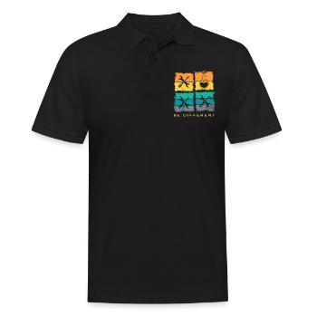 Chemistry Chemist Be Different Laboratory Flask Retro - Men's Polo Shirt - black - Front - Kai (181cm)