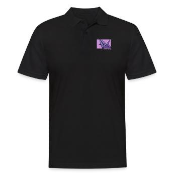 Origami Doodle Chinesisches Hanzi Eule Papierkranich - Männer Poloshirt - Schwarz - Vorne - Kai (181cm)