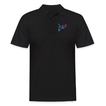 Falten Eule Papierkranich Meister Origami - Männer Poloshirt - Schwarz - Vorne - Kai (181cm)