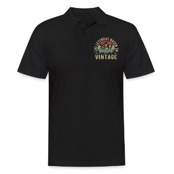 Legenden sind geboren 1947 Geburtstagsgeschenk 1947 - Männer Poloshirt - Schwarz - Vorne - Kai (181cm)