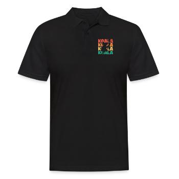 Texte rétro Koalabear Phascolarctos Cinereus - Polo Homme - noir - Devant - Kai (181cm)