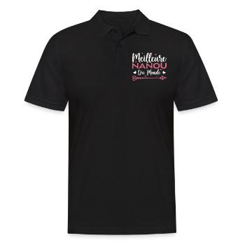 Meilleure Nanou Du Monde - Polo Homme - noir - Devant - Kai (181cm)