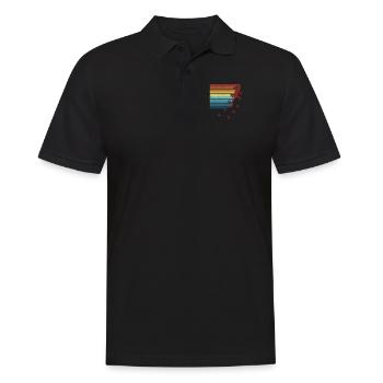 Retro Eidechse Gekkota Schopfgecko Experte Leopard - Männer Poloshirt - Schwarz - Vorne - Kai (181cm)