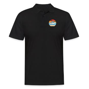 Retro Kreuzfahrtschiff Kreuzfahrt Besatzung Passagiere Kreuzfahrt - Männer Poloshirt - Schwarz - Vorne - Kai (181cm)