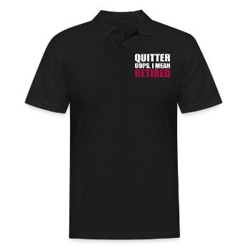 Quitting Oops I Mean Retired - Men's Polo Shirt - black - Front - Kai (181cm)
