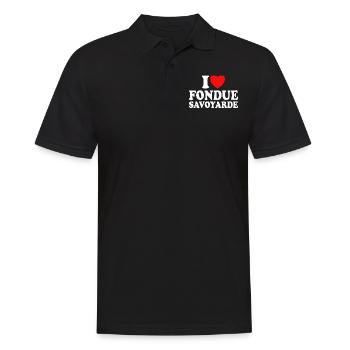 Weihnachten Ich liebe Fondue Savoyer Küche - Männer Poloshirt - Schwarz - Vorne - Kai (181cm)