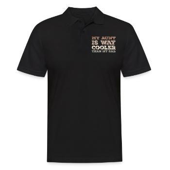 My aunt is way cooler than my dad - Men's Polo Shirt - black - Front - Kai (181cm)