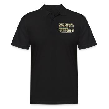 January 1985 | January 1985 Birthday Gift - Men's Polo Shirt - black - Front - Kai (181cm)