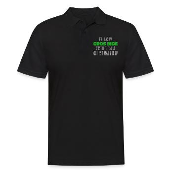 Ich habe keinen dicken Bauch, es ist das Geschenk-T-Shirt - Männer Poloshirt - Schwarz - Vorne - Kai (181cm)