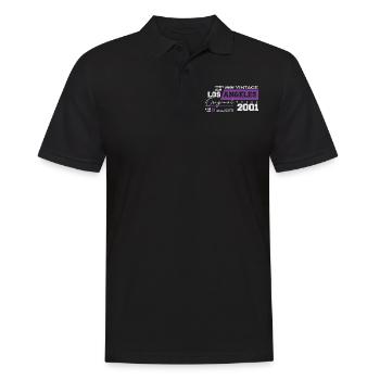 2001 Vintage Born Legend 23 Anniversaire - Polo Homme - noir - Devant - Kai (181cm)