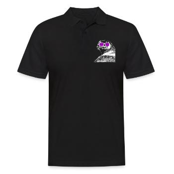 Otter mit Sonnenbrille - Männer Poloshirt - Schwarz - Vorne - Kai (181cm)