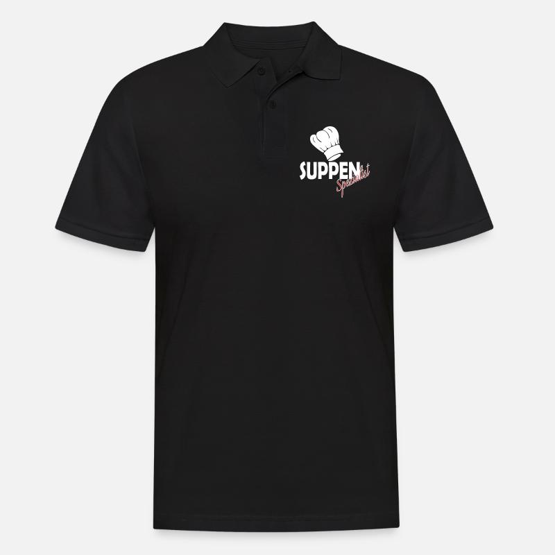 Suppe - Männer Poloshirt - Schwarz
