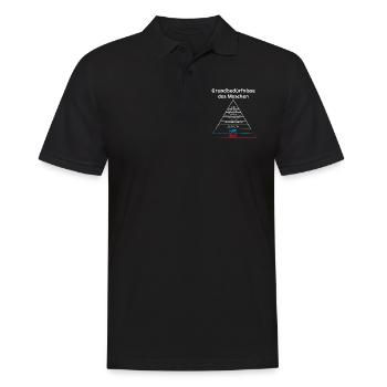 Basic needs of humans: Wi-Fi and battery! - Men's Polo Shirt - black - Front - Kai (181cm)