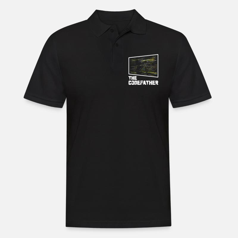The Codefather Programmer Coding Coder Funny - Männer Poloshirt - Schwarz