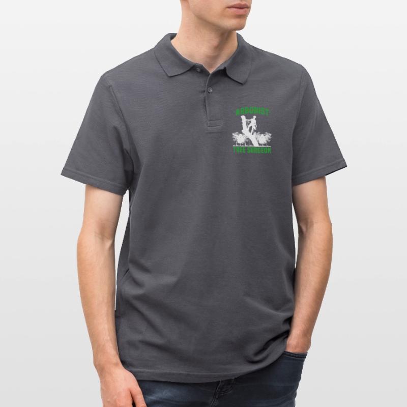 Arborists tree surgeon tree processor chainsaw gift Men's Polo Shirt