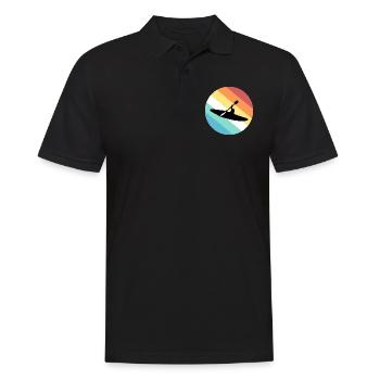 Kayak - Männer Poloshirt - Schwarz - Vorne - Kai (181cm)