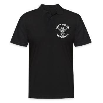 Ich mag es, wenn du schmutzig drehst - Männer Poloshirt - Schwarz - Vorne - Kai (181cm)