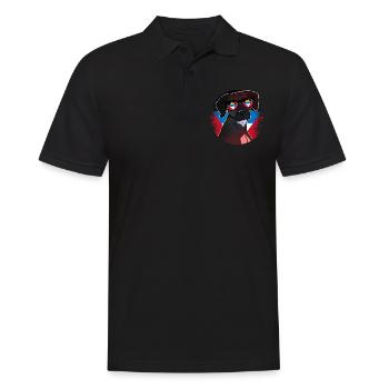 Antigua und Barbuda - Männer Poloshirt - Schwarz - Vorne - Kai (181cm)