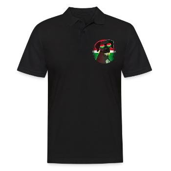 Union des Arabischen Maghreb - Männer Poloshirt - Schwarz - Vorne - Kai (181cm)