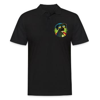Amazigh - Männer Poloshirt - Schwarz - Vorne - Kai (181cm)