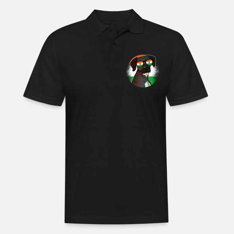Niger - Männer Poloshirt - Schwarz