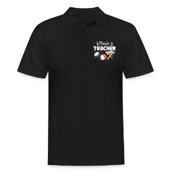 Music Teacher - Männer Poloshirt - Schwarz - Vorne - Kai (181cm)