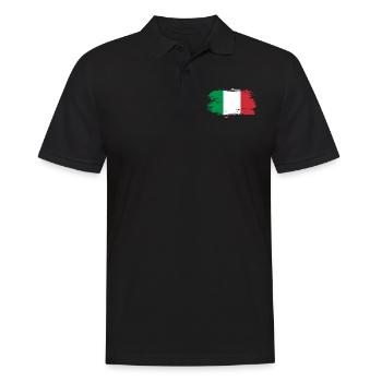 Italy Flag - Men's Polo Shirt - black - Front - Kai (181cm)
