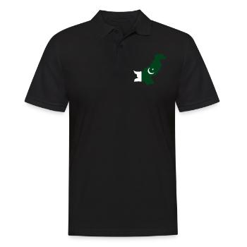 Pakistan flag map flag - Men's Polo Shirt - black - Front - Kai (181cm)