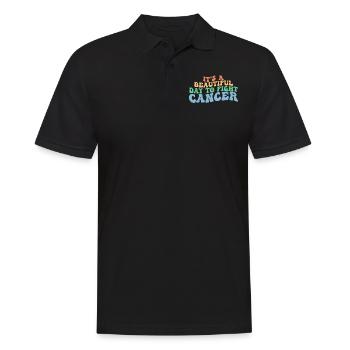 Es ist ein schöner Tag, um Krebs zu bekämpfen, Krebs zu bekämpfen - Männer Poloshirt - Schwarz - Vorne - Kai (181cm)