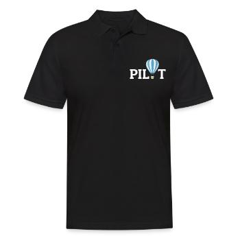 Hot Air Ballooning Hopper Balloon Pilot Balloonist - Men's Polo Shirt - black - Front - Kai (181cm)