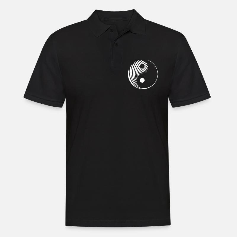 Yin Yang - Männer Poloshirt - Schwarz